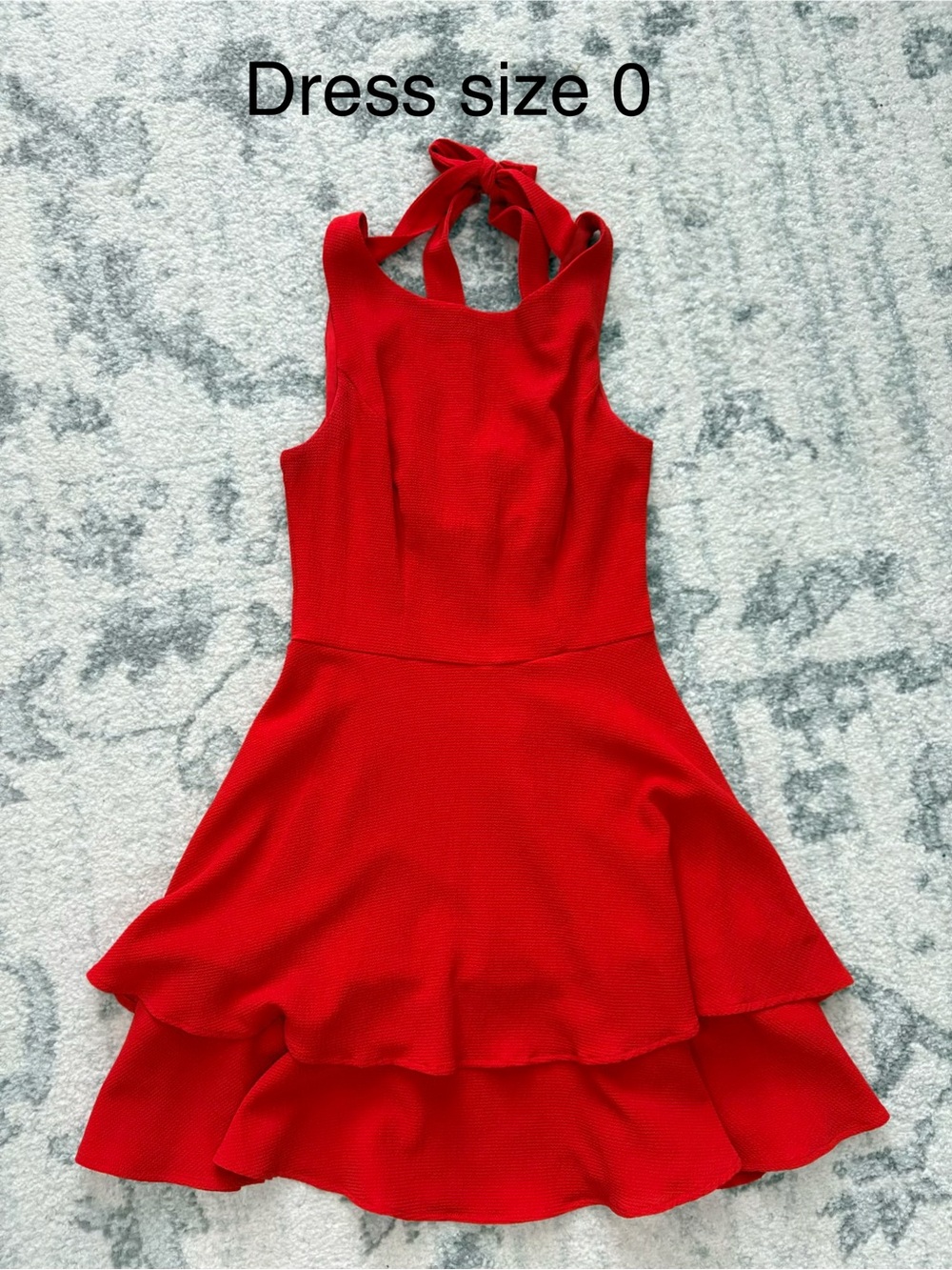 B. Darlin Red Tie-Back Tiered Dress Size 0